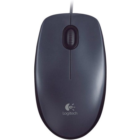 Logitech myš M100/ 3 tlačítka/ 1000dpi/ USB/ šedá