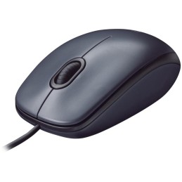 Logitech myš M100/ 3 tlačítka/ 1000dpi/ USB/ šedá