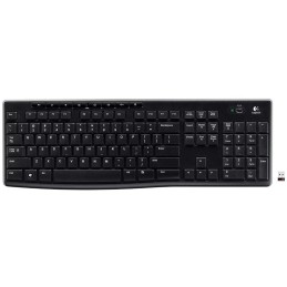 Logitech klávesnice K270/ Bezdrátová/ 2.4GHz/ USB přijímač/ US/ Černá