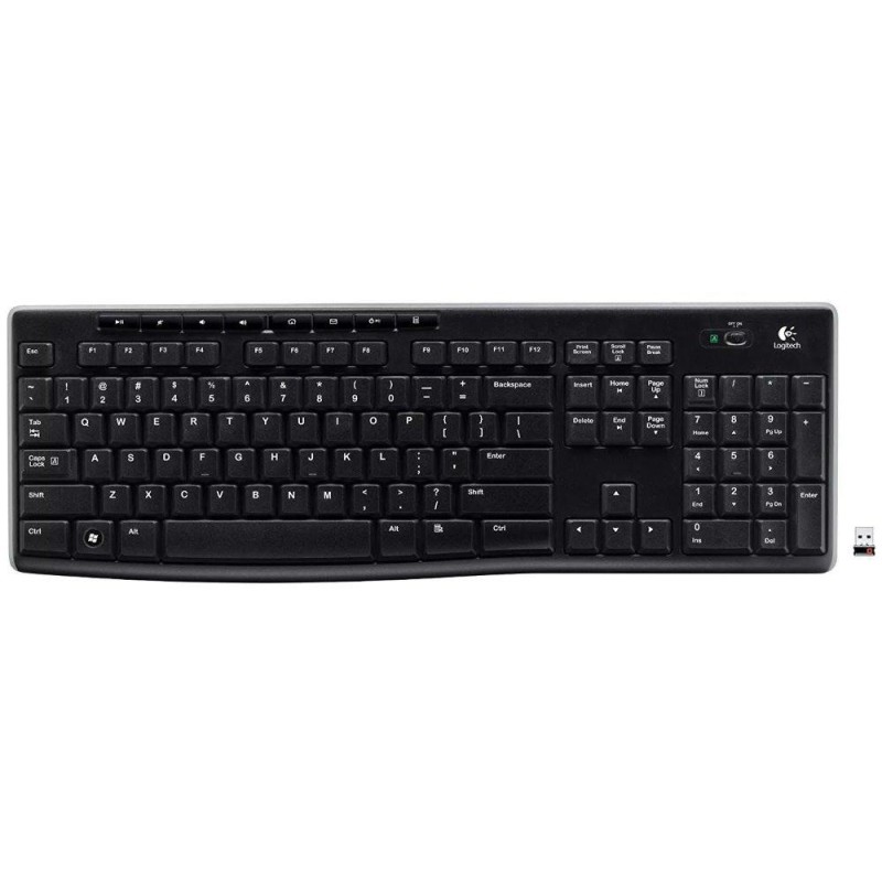 Logitech klávesnice K270/ Bezdrátová/ 2.4GHz/ USB přijímač/ US/ Černá