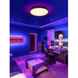 IMMAX NEO LITE TUDO SMART stropní svítidlo RGB podsvícení 60cm 65W s podporou BEACON, Wi-Fi, TUYA, černé