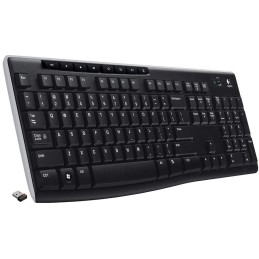 Logitech klávesnice K270/ Bezdrátová/ 2.4GHz/ USB přijímač/ US/ Černá
