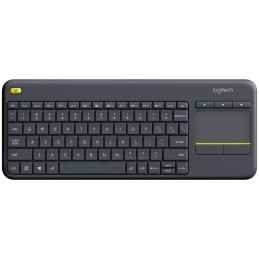 Logitech klávesnice Touch K400 Plus / Bezdrátová/ 2.4GHz/ Touchpad/ USB přijímač/ UK/ Černá
