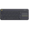 Logitech Keyboard Touch K400 Plus / Kabellos / 2,4 GHz / Touchpad / USB-Empfänger / UK / Schwarz