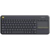 Logitech klávesnica Touch K400 Plus / Bezdrôtová / 2.4GHz / Touchpad / USB prijímač / US / Čierna