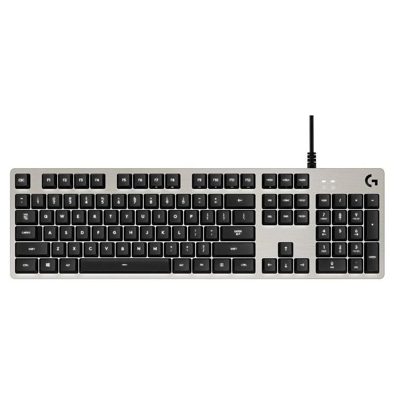 Logitech herní klávesnice G413/ mechanická/ Romer-G/ USB/ US layout/ Stříbrná