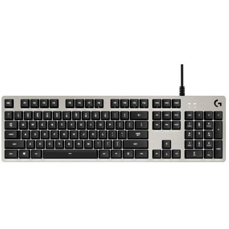 Logitech herní klávesnice G413/ mechanická/ Romer-G/ USB/ US layout/ Stříbrná