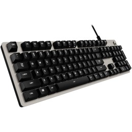 Logitech herní klávesnice G413/ mechanická/ Romer-G/ USB/ US layout/ Stříbrná