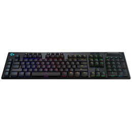Logitech herní klávesnice G915 LIGHTSYNC RGB/ mechanická/ bezdrátová/ GL taktilní/ USB/ US layout/ Carbon