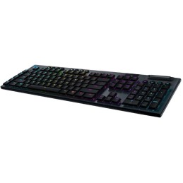 Logitech herní klávesnice G915 LIGHTSYNC RGB/ mechanická/ bezdrátová/ GL taktilní/ USB/ US layout/ Carbon