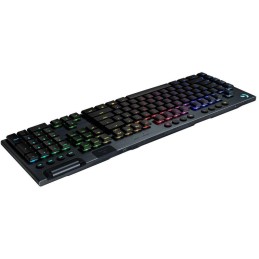 Logitech herní klávesnice G915 LIGHTSYNC RGB/ mechanická/ bezdrátová/ GL taktilní/ USB/ US layout/ Carbon