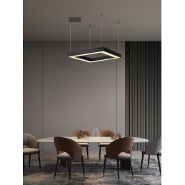 IMMAX NEO CANTO SLIM SMART závěsné svítidlo 80x80x7cm 60W Zigbee 3.0, TUYA, černé