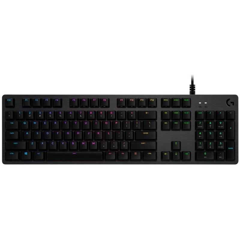 Logitech herní klávesnice G512 LIGHTSYNC RGB/ mechanická/ GX Brown/ USB/ US layout/ Carbon