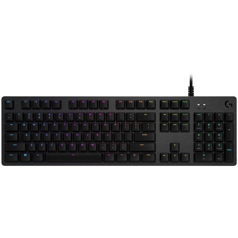 Logitech herní klávesnice G512 LIGHTSYNC RGB/ mechanická/ GX Red/ USB/ US layout/ Carbon