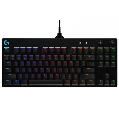 Logitech herní klávesnice G PRO RGB/ mechanická/ GX Blue/ USB/ US layout/ černá