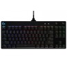 Klawiatura gamingowa Logitech G PRO RGB/mechaniczna/GX Blue/USB/układ US/czarna