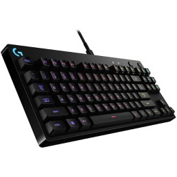 Logitech herní klávesnice G PRO RGB/ mechanická/ GX Blue/ USB/ US layout/ černá
