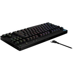 Logitech herní klávesnice G PRO RGB/ mechanická/ GX Blue/ USB/ US layout/ černá