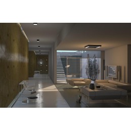 IMMAX NEO CANTO SLIM SMART závěsné svítidlo 80x80x7cm 60W Zigbee 3.0, TUYA, černé