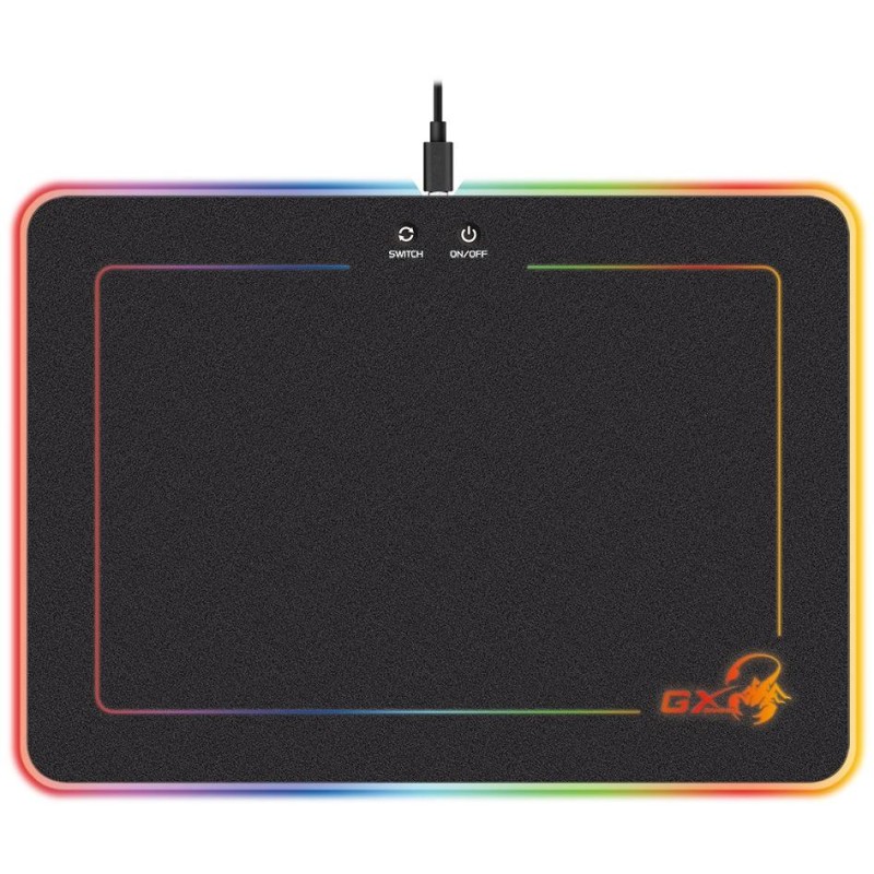 GENIUS GX GAMING podložka pod myš GX-Pad 600H RGB/ 350 x 250 x 5,5 mm/ tvrdá/ USB/ RGB podsvícení