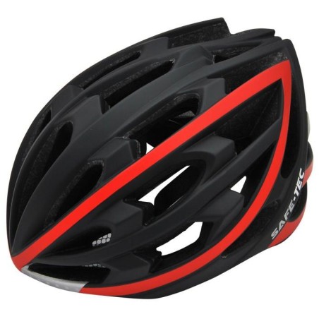 SAFE-TEC Chytrá helma/ TYR Black-Red XL