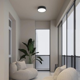 IMMAX NEO RONDATE SLIM SMART stropní svítidlo 25 x 7cm 18W Zigbee 3.0, TUYA, černé