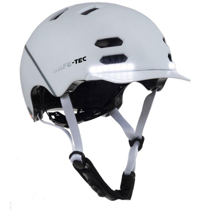 SAFE-TEC Chytrá Bluetooth helma/ SK8 White M