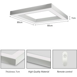 IMMAX NEO CANTO SLIM SMART stropní svítidlo 80x80cm 60W Zigbee 3.0, TUYA, bílé