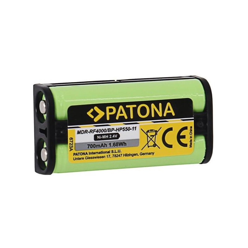 PATONA baterie pro sluchátka Sony BP-HP550-11 700mAh Ni-Mh 2,4V MDR-RF4000
