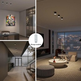 IMMAX NEO LITE RONDATES SMART stropní svítidlo 11,5cm 18W 1458lm s podporou BEACON, Wi-Fi, TUYA, černé