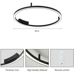 IMMAX NEO FINO SMART nástěnné + stropní svítidlo 80cm 55W 4285lm Zigbee 3,0 s DO, TUYA, černé