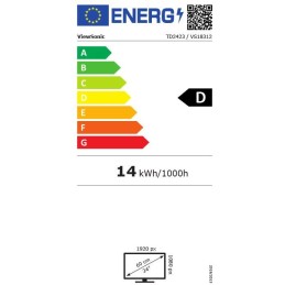ViewSonic TD2423 / 24"/ IR Touch/ VA / 16:9/ 1920x1080/ 7ms / 250cd/m2 / DVI / HDMI/ VGA / USB/ Repro / Bookstand