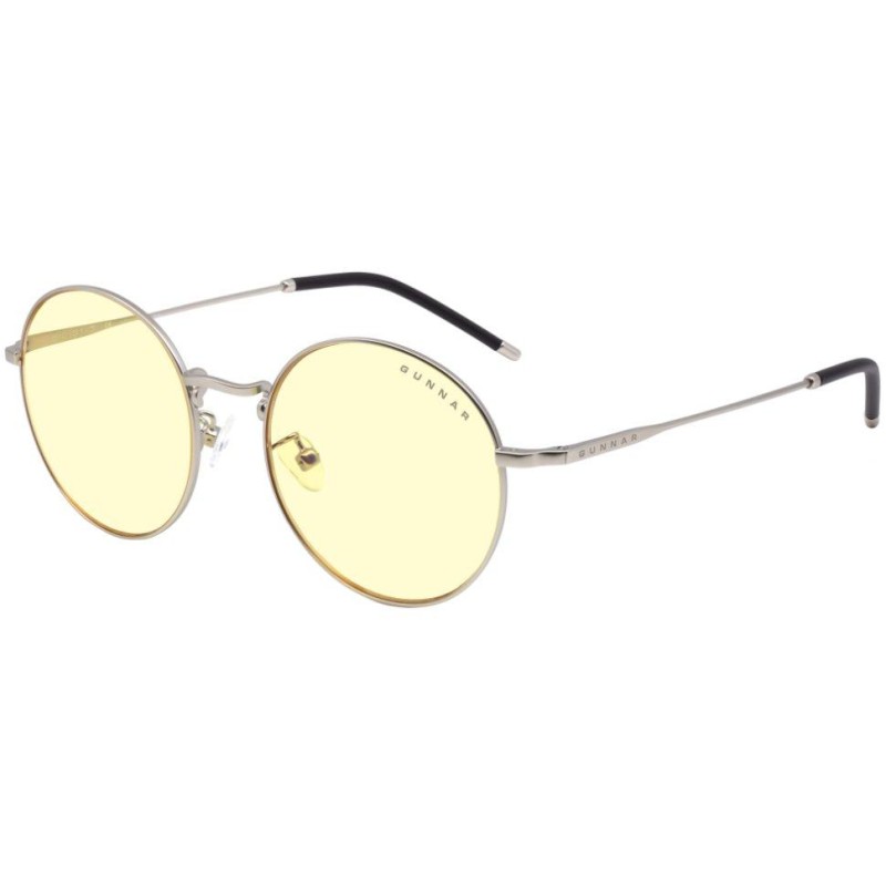 GUNNAR kancelářske/herní brýle ELLIPSE SILVER * jantárová skla * BLF 65 * GUNNAR focus