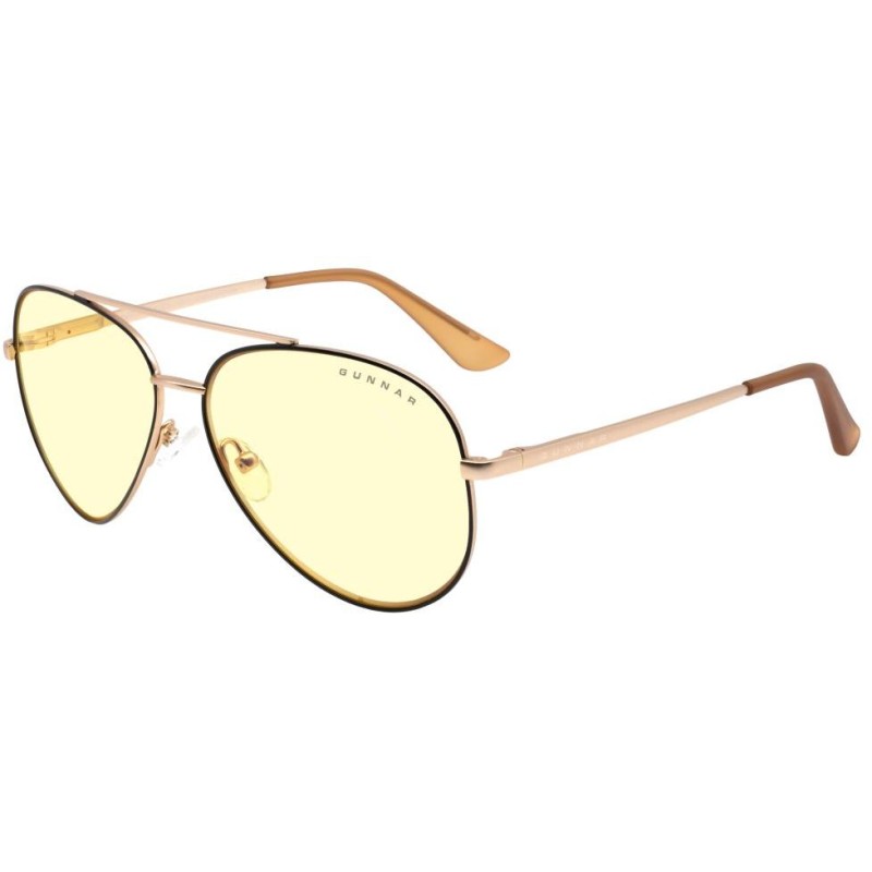 GUNNAR kancelářske/herní brýle MAVERICK BLACK/GOLD * jantárová skla * BLF 65 *  GUNNAR focus