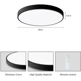 IMMAX NEO LITE SEMPLICI SMART stropní svítidlo 40cm 36W 2736 lm, s podporou BEACON, Wi-Fi, TUYA, černé