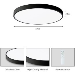 IMMAX NEO LITE SEMPLICI SMART stropní svítidlo 50cm 48W 3468 lm, s podporou BEACON, Wi-Fi, TUYA, černé