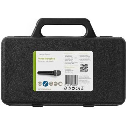 NEDIS kabelový mikrofon/ Kardioid/ odnímatelný kabel 5m/ 600 Ohm/ -72dB/ jack 6.35 mm/ vypínač/ pouzdro/ kov/ černo-šedý