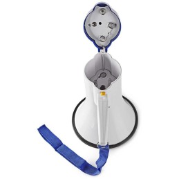 NEDIS megafon/ rozsah 250m/ hlasitost 115dB/ vestavěný mikrofon/ vestavěná siréna/ funkce nahrávání/ bílo-modrý