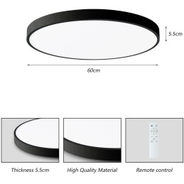 IMMAX NEO LITE SEMPLICI SMART stropní svítidlo 60cm 60W 4500 lm, s podporou BEACON, Wi-Fi, TUYA, černé