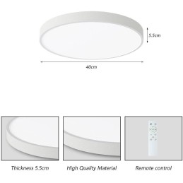 IMMAX NEO LITE SEMPLICI SMART stropní svítidlo 40cm 36W 2736 lm, s podporou BEACON, Wi-Fi, TUYA, bílé