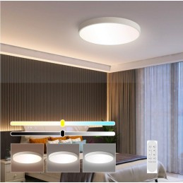 IMMAX NEO LITE SEMPLICI SMART stropní svítidlo 40cm 36W 2736 lm, s podporou BEACON, Wi-Fi, TUYA, bílé