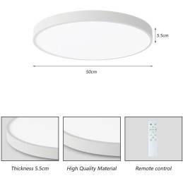 IMMAX NEO LITE SEMPLICI SMART stropní svítidlo 50cm 48W 3468 lm, s podporou BEACON, Wi-Fi, TUYA, bílé