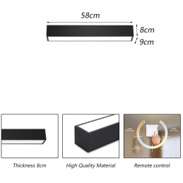 IMMAX NEO LITE LUNGO SMART stropní svítidlo 58cm 20W 1520lm, s podporou BEACON, Wi-Fi, TUYA, černé