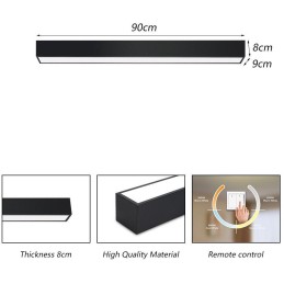 IMMAX NEO LITE LUNGO SMART stropní svítidlo 90cm 29W  2204lm, s podporou BEACON, Wi-Fi, TUYA, černé