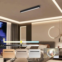 IMMAX NEO LITE LUNGO SMART stropní svítidlo 90cm 29W  2204lm, s podporou BEACON, Wi-Fi, TUYA, černé