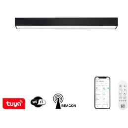 IMMAX NEO LITE LUNGO SMART stropní svítidlo 120cm 38W  2882lm, s podporou BEACON, Wi-Fi, TUYA, černé