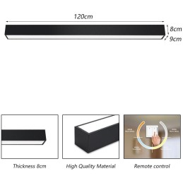 IMMAX NEO LITE LUNGO SMART stropní svítidlo 120cm 38W  2882lm, s podporou BEACON, Wi-Fi, TUYA, černé