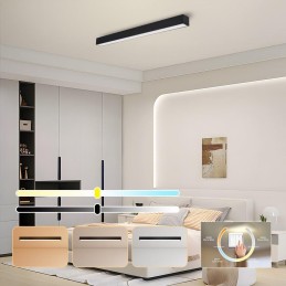 IMMAX NEO LITE LUNGO SMART stropní svítidlo 120cm 38W  2882lm, s podporou BEACON, Wi-Fi, TUYA, černé