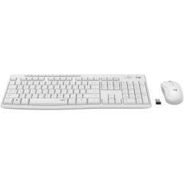 Logitech set MK295/ Bezdrátová klávesnice + myš/ 2.4GHz/ USB přijímač/ US/ bílý