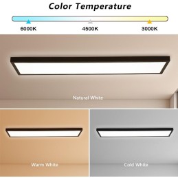 IMMAX NEO LITE FRAME SMART stropní svítidlo 120x30cm, IP44, CCT, s podporou BEACON, Wi-Fi, TUYA, černé